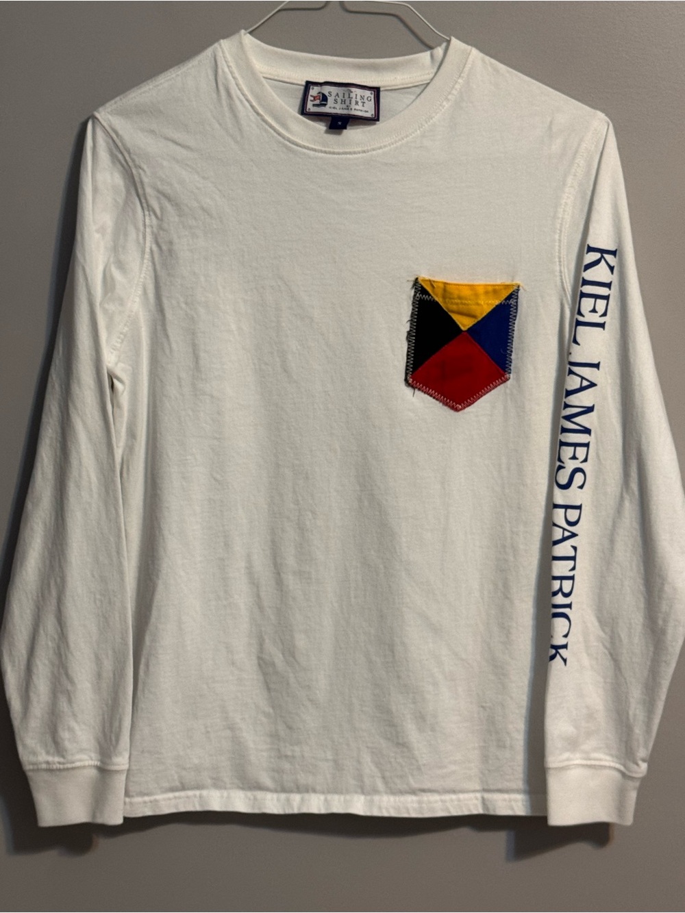 Kiel James Patrick Sailing Shirt Newport RI Nautical Long Sleeve Tee Small